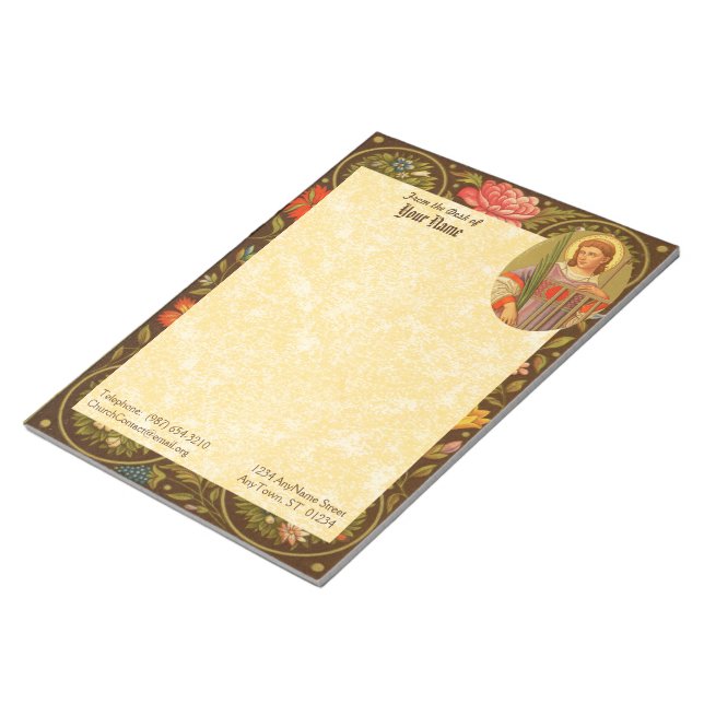St. Lawrence of Rome (PM 04) 11"x8.5" Notepad (Angled)