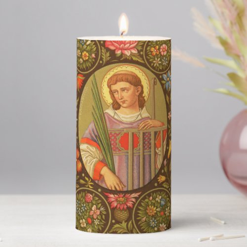 St Lawrence of Rome PM 04 3x6 Pillar Candle