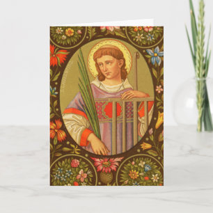 St Lawrence of Rome (PM 04) Blank Greeting Card