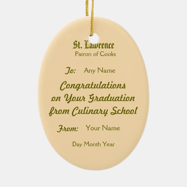 St. Lawrence of Rome (PM 04) Ceramic Ornament (Back)