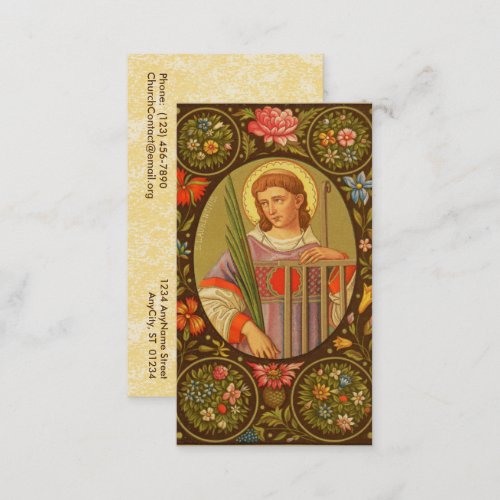 St Lawrence of Rome PM 04 Full Bleed Business Card