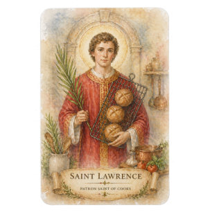 St. Lawrence Patron Saint of Cooks Catholic Magnet