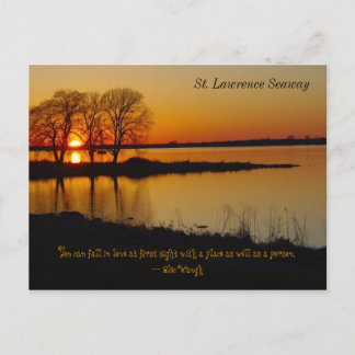 St. Lawrence Seaway Postcard at Sunset