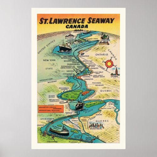 St Lawrence Seaway Poster Print