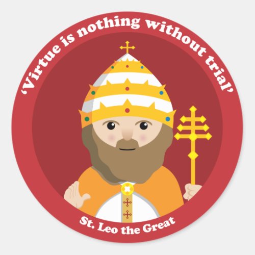 St Leo the Great Classic Round Sticker