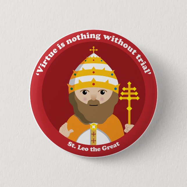 St. Leo the Great Pinback Button (Front)