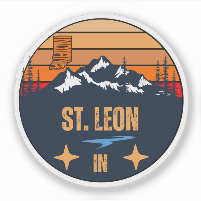 St. Leon, Indiana Sticker (Front)