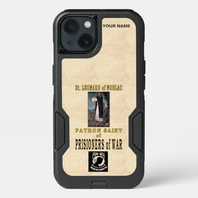 St. LEONARD of NOBLAC (Patron Saint of Pow's) Otterbox iPhone Case (Back)