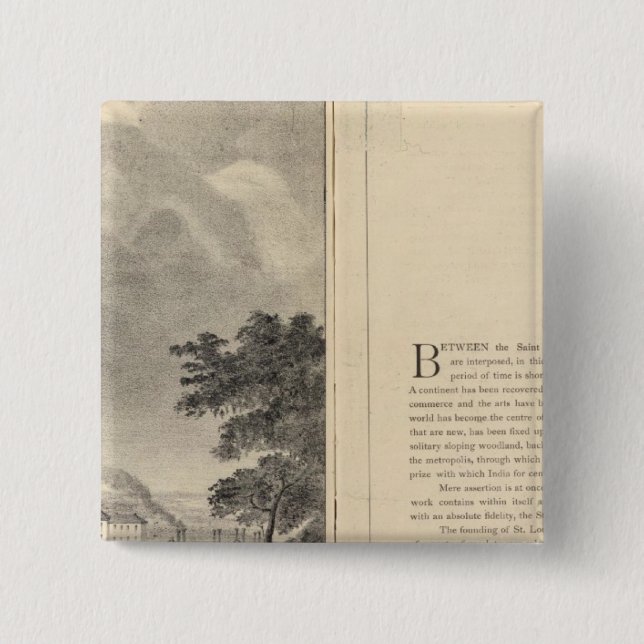 St. Louis, 1832 Pinback Button (Front)