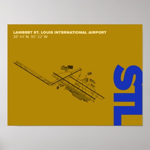 St Louis Airport STL Diagram Poster