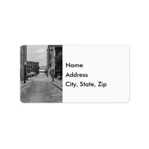 St Louis Alley Grayscale Label
