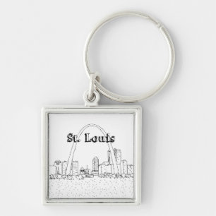 St. Louis Arc Vacation Drawing Vacation Art Travel Keychain