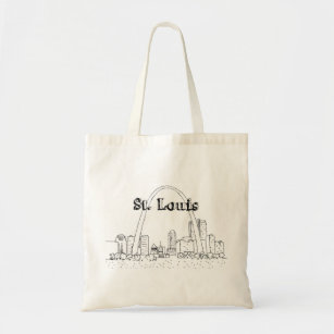 St. Louis Arc Vacation Drawing Vacation Art Travel Tote Bag