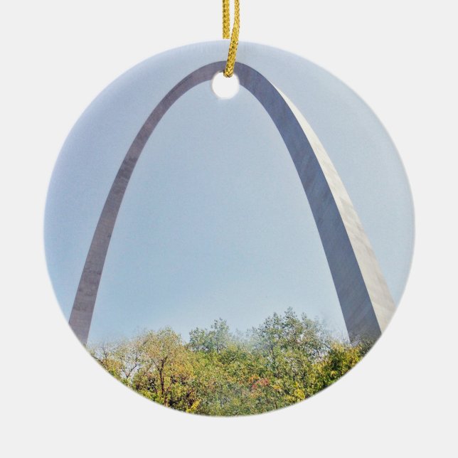 St Louis Arch, Christmas Ornament, St Louis Ceramic Ornament (Front)