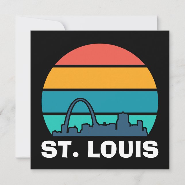 St. Louis Arch Retro Sunset Cityscape (Front)