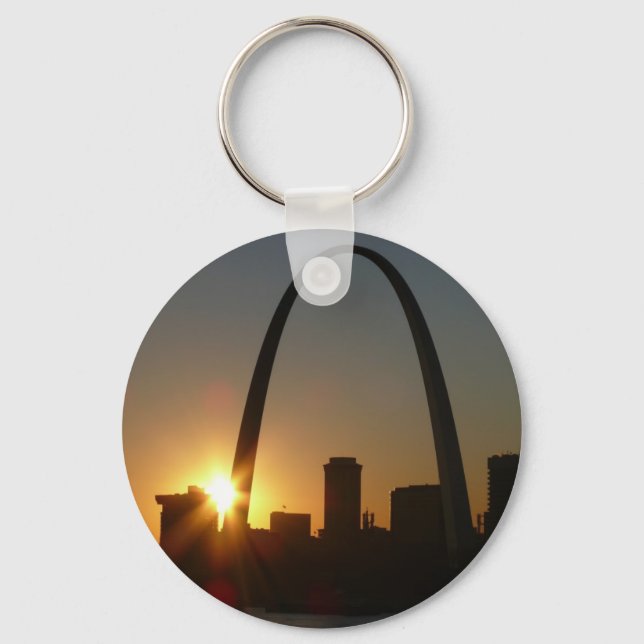 St. Louis Arch Sunset Keychain (Front)