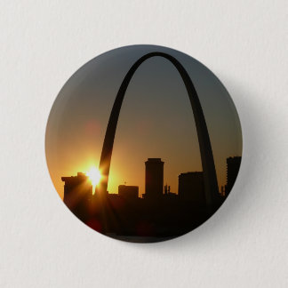 St. Louis Arch Sunset Pinback Button