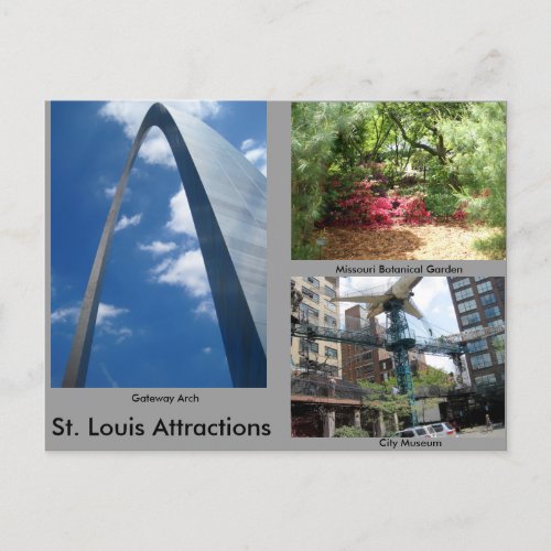 St Louis Attractions Postcard