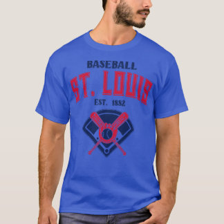 St Louis Baseball Est 1882 Vintage Look Text T-Shirt