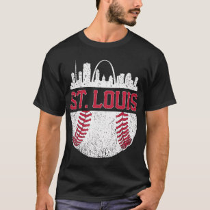 Vintage St.Louis Skyline Baseball Cardinal Party For Gameday Long Sleeve  T-Shirt