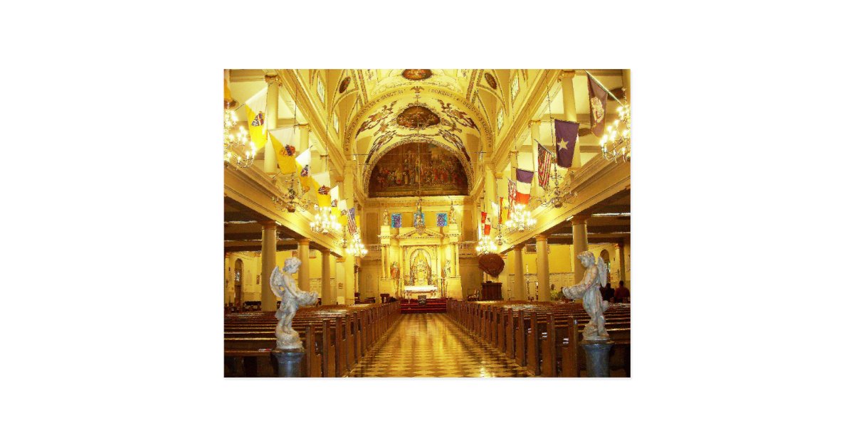 St. Louis Cathedral (interior), New Orleans, LA Postcard | www.bagsaleusa.com