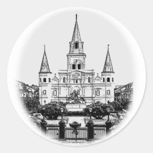 St Louis Cathedral Jackson Square New Orleans Classic Round Sticker