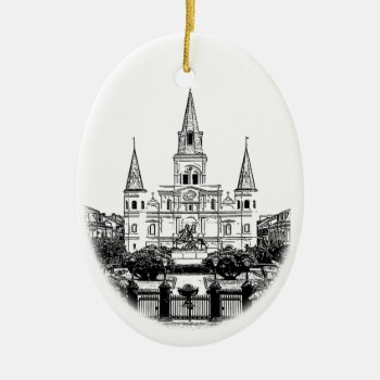St. Louis Cathedral New Orleans Ornament by EnchantedBayou at Zazzle