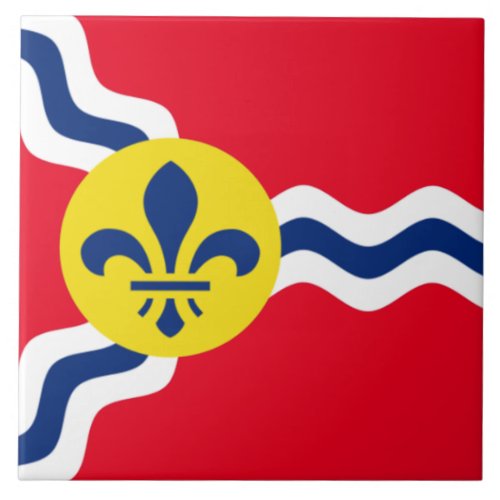 St Louis city flag Ceramic Tile