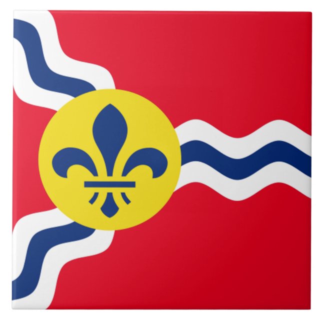 St. Louis city flag Ceramic Tile (Front)