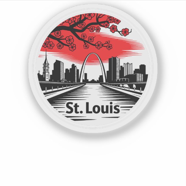 St. Louis City Missouri USA Sticker (Front)