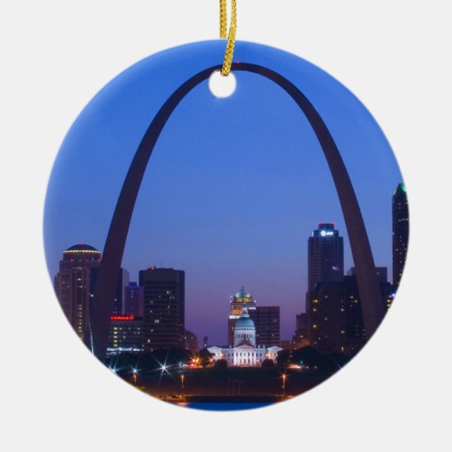 St. Louis City Scape Ceramic Ornament (Front)