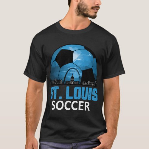 St Louis Cityscape Soccer For T_Shirt