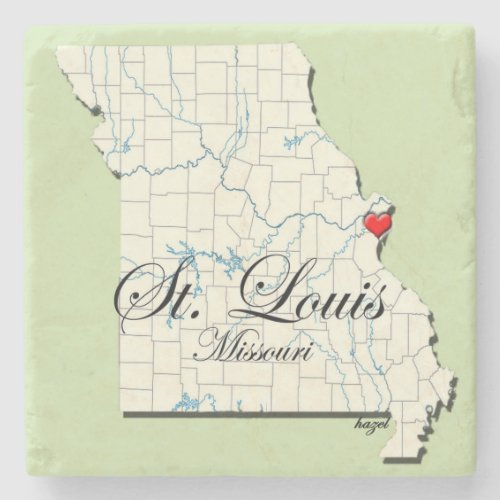 St Louis Coaster Saint Louis Coasters Stone Coaster