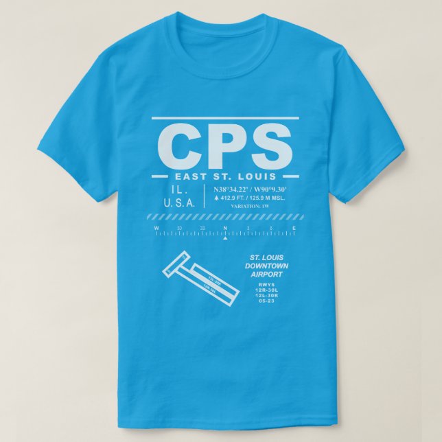 St. Louis Downtown Airport CPS T-Shirt (Design Front)