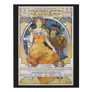 St. Louis Exhibition, Mucha Faux Canvas Print