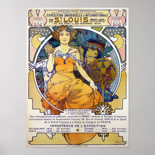 St. Louis Exhibition, Mucha Poster (Front)
