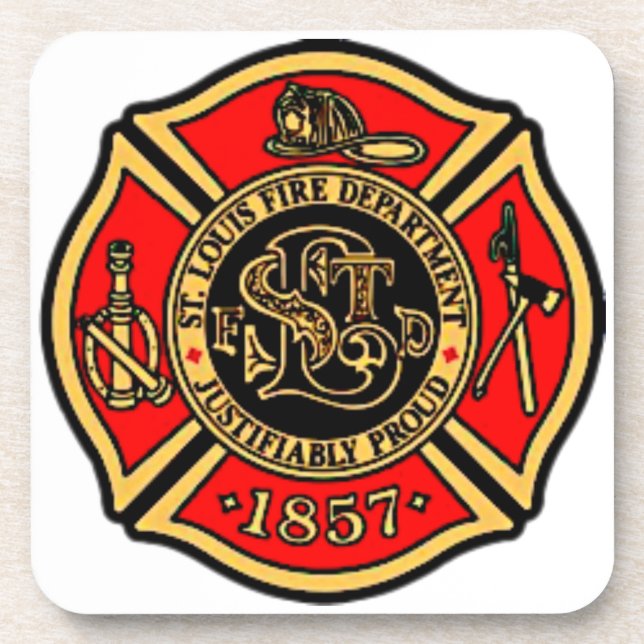 St. LOUIS FIRE DEPARTMENT. Beverage Coaster (Front)