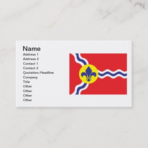 St Louis flag Business Card