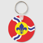 St. Louis Flag Keychain