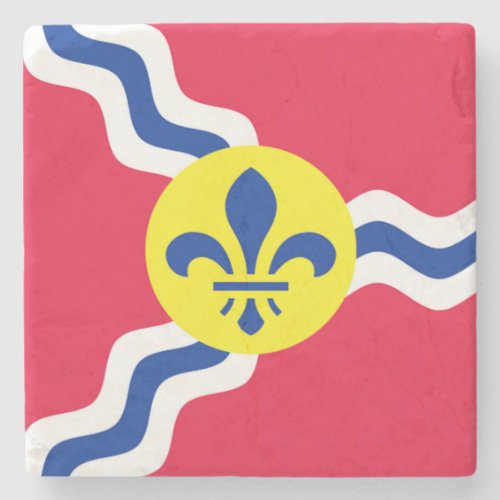 St Louis Flag Saint Louis Marble Coasters