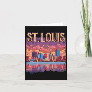 St Louis Gateway Arch Missouri Cityscape Skyline Card