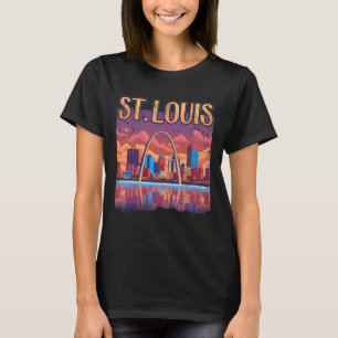 St Louis Gateway Arch Missouri Cityscape Skyline T-Shirt