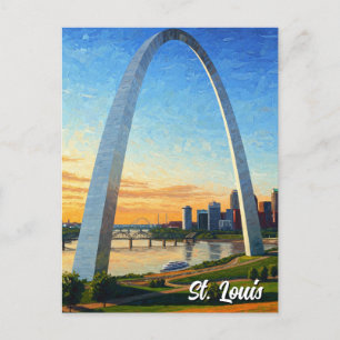 St Louis Gateway Arch Travel Postcard