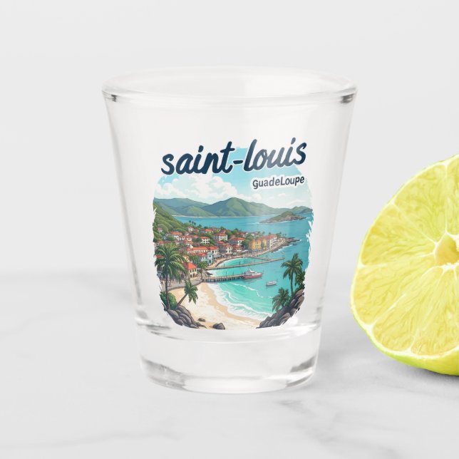 ST. LOUIS GUADELOUPE SHOT GLASS (Front)