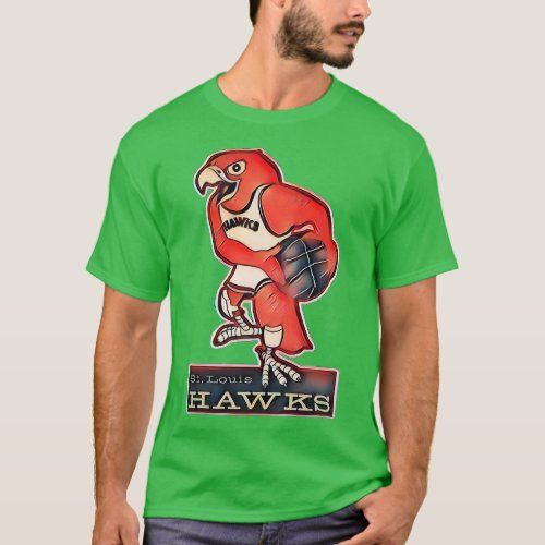 St Louis Hawks Basketball T_Shirt