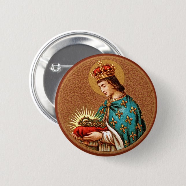 St. Louis IX (Detail; ‘Medallion’ Only; BK 065) Button (Front & Back)