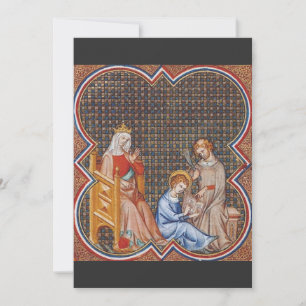 St. Louis IX of France Patron of Kings Art Holiday Card