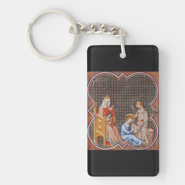 St. Louis IX of France Patron of Kings Art Keychain (Front)