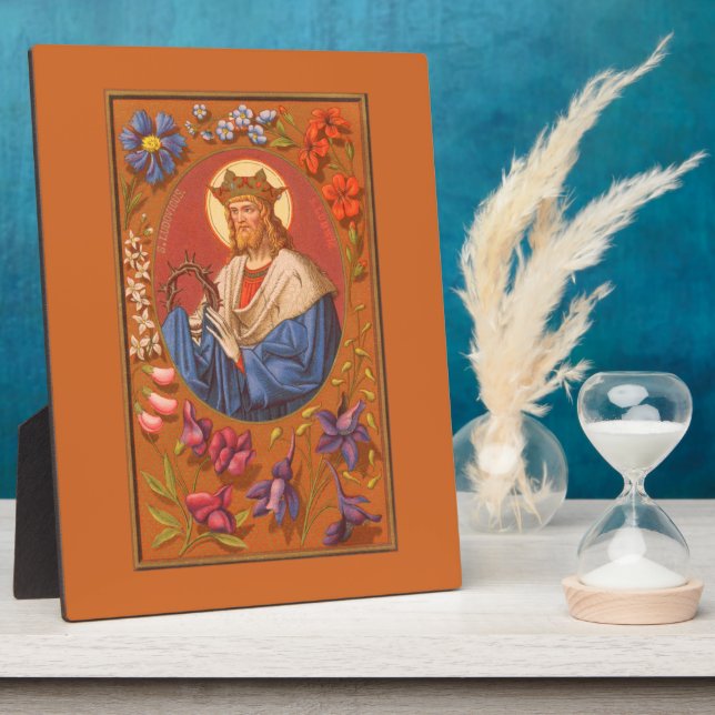 St. Louis IX (PM 05) 8"x10" Plaque 1 With Easel (Side)