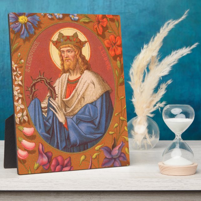 St. Louis IX (PM 05) 8"x10" Plaque 2 With Easel (Side)